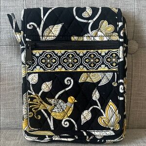 Vera Bradley Quilted Crossbody with Yellow Floral Lining, no strap